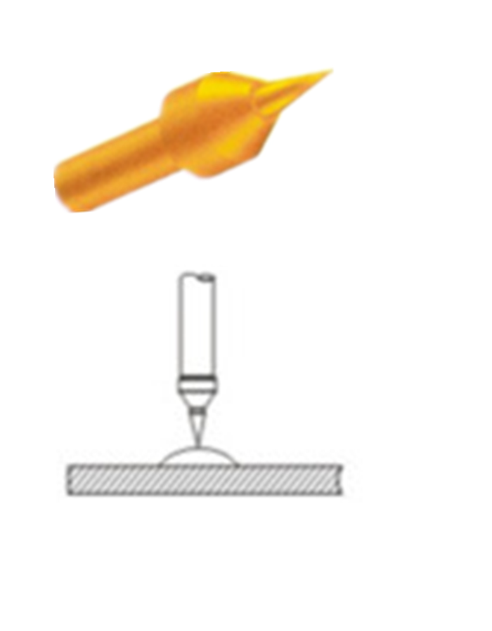 探針頭型、測試探針探針頭、探針頭部形狀、頂針頭
